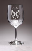 Conley Irish Coat of Arms Wine Glasses - Set of 4 (Sand Etched) - £54.52 GBP