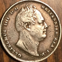1834 UK GB GREAT BRITAIN SILVER SIXPENCE COIN - $30.36