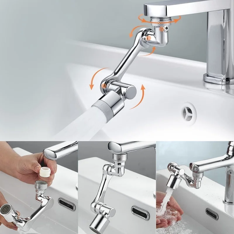 House Home Universal 1080° Rotate Kitchen Faucet Extender Aerator Plastic Splash - £20.10 GBP