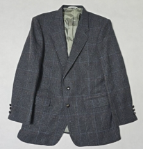 Ross &amp; Cromarty Men&#39;s Charcoal Plaid Tweed Wool Suit Jacker Blazer - 40R - $43.53