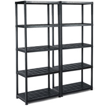 2 PCS 5-Tier Storage Shelves Freestanding Heavy Duty Rack 33.5&quot;L X 16&quot;W ... - £211.74 GBP