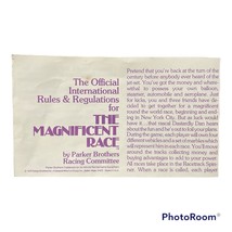 Game Parts Pieces Magnificent Race 1975 Parker Brothers Rules Instructions - $3.39