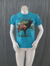 Vintage Graphic T-shirt - Big Elk Graphic by Screen Stars - Men&#39;s Medium - £38.39 GBP