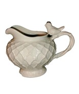 Grace&#39;s Teaware Porcelain White Creamer with Victorian Bird &amp; Lattice - $26.82 CAD