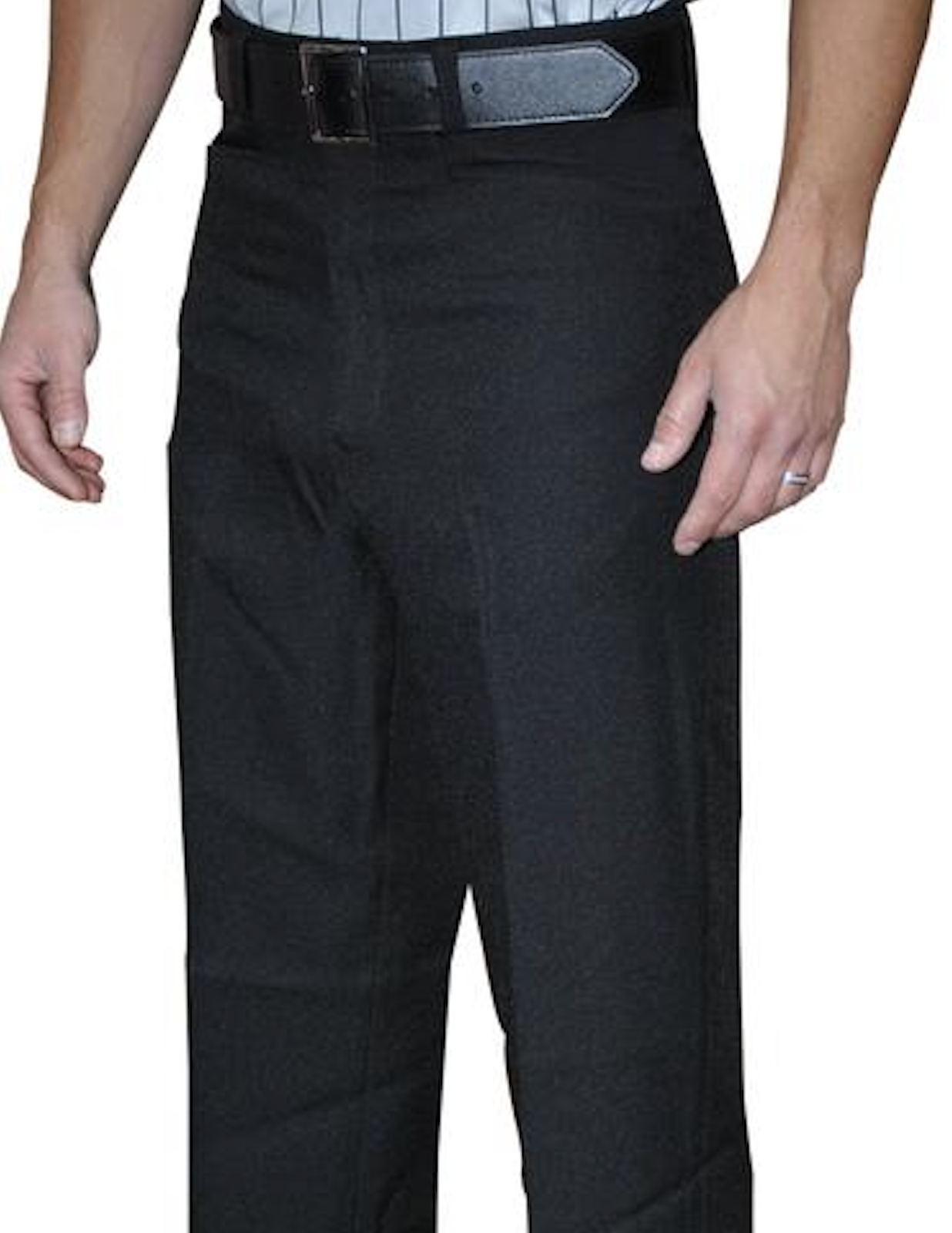 Primary image for SMITTY | BKS-275 | Black Polyester Flat Front Official's Pants with BELT LOOPS