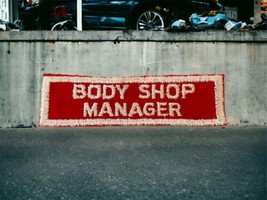 Body Shop Manager Vintage Red White Embroidered Patch Badge - $18.58