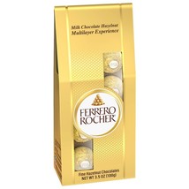 Ferrero Rocher Gourmet Milk Chocolate Hazelnut Individually Wrapped Candy-3.5oz - £9.41 GBP