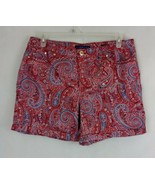 NWT Bandolino Amy 5-Pocket Stretch Shorts Bonfire Paisley Ceremony Sz 14 - $372.51 MXN