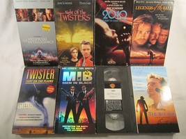 Lot of 8 VHS  Movies 1990&#39;s ROOKIE Twister AI Legends 2010 MIB Fury etc [12A1] - £13.81 GBP