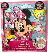 Disney Junior MINNIE Glitter Paint by Number - 1 Scene, 1 Paintbrush &amp; 1... - £10.24 GBP