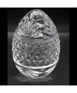 Beautiful Egg Shaped Cut Crystal Clear Art Glass Paperweight Marked France - £13.90 GBP