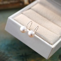 Natural Freshwater Pearl Earrings for Women Real 925 Sterling Silver Jewelry Gif - £16.02 GBP