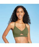 Shade &amp; Shore Women&#39;s Cinch Trim Cut Out Detail Bikini Top (Palm Green, ... - $18.31 CAD
