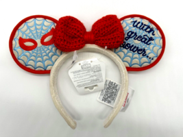 Disney Parks Spider-Man With Great Power Marvel Minnie Mouse Ears Headband 2023 - £19.89 GBP