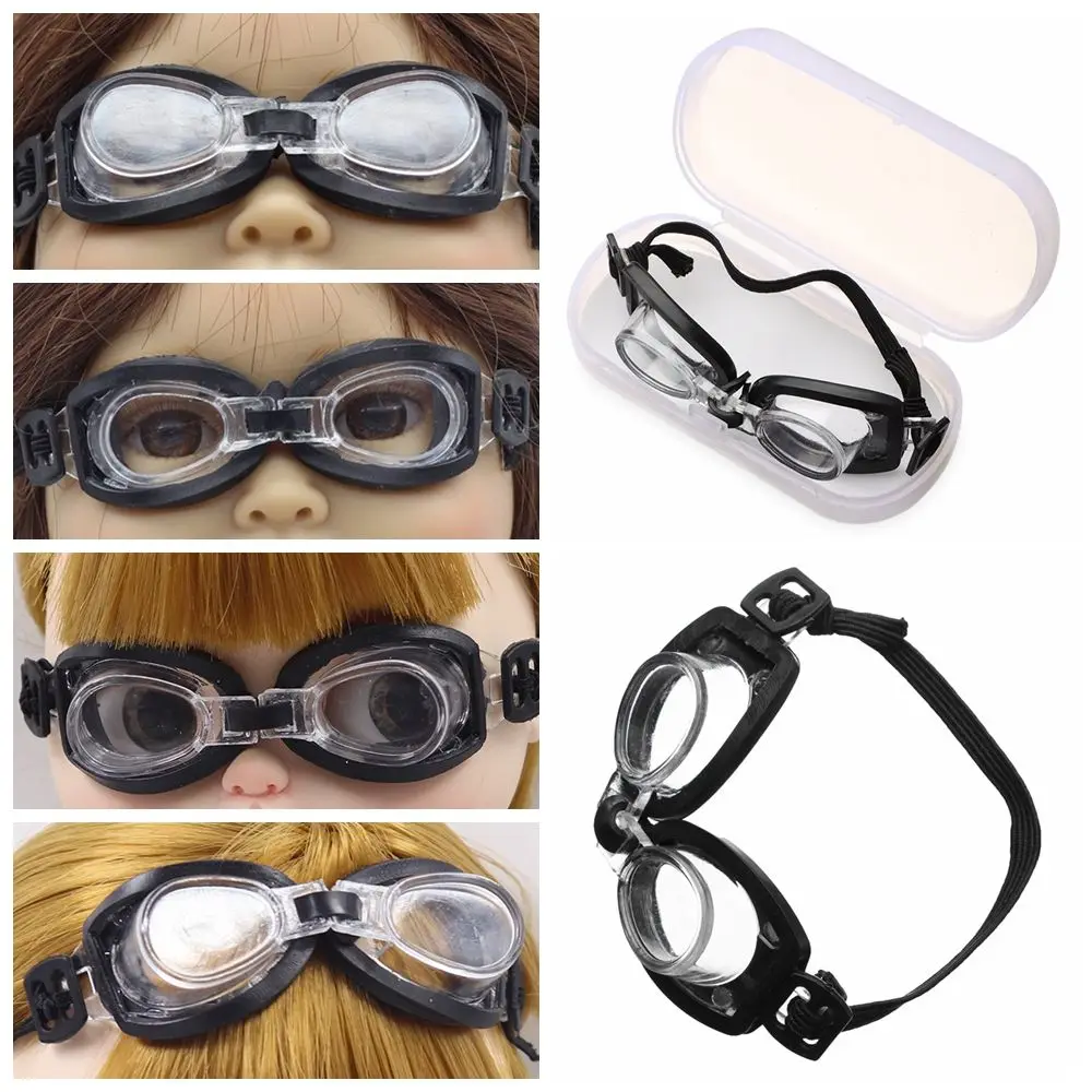 1/6 Doll Swimming Goggles Miniature Diving Eyeglass Black Frame Glasses Toy - £6.69 GBP+