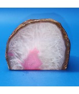 Brazil PINK Agate And Quartz Geode Votive / Tea Light / Small Candle Holder - $24.41 CAD