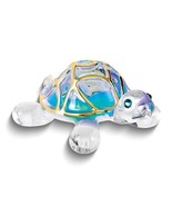 Glass Baron Tiffany the Turtle Handcrafted Glass Figurine with 22k Gold ... - $44.08