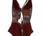 NEW BCA by Rebecca Virtue One-Piece Swimsuit Terracota Floral Women Size... - $22.20