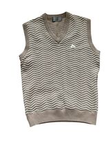 Vintage Monte Carlo Collection Lambswool Sweater Vest Size 38 Brown Whit... - $22.76