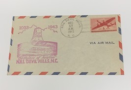 Birthplace of Aviation Kill Devil Hills NC Mail Cover 1943 RARE - £11.70 GBP