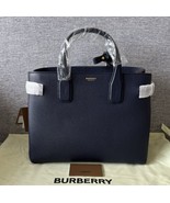 Burberry $1750 Banner Medium Bag In Blue Leather, NWT.! - £770.61 GBP
