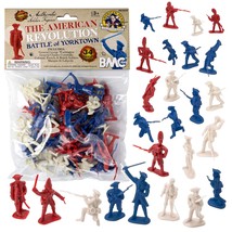 BMC Revolutionary War Plastic Army Men - 34 British, American, French Soldiers - £22.02 GBP