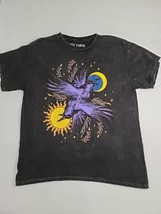 Hot Topic Celestial Raven Mineral Wash Graphic T Shirt Adult Size Large - £17.03 GBP
