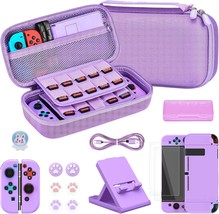 Younik Switch Carrying Case, 16 In 1 Switch Case Accessories Purple For Switch - £29.86 GBP