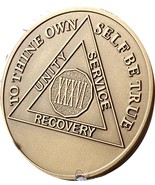 RecoveryChip Engravable 36 Year AA Medallion Large 1.5&quot; Heavy Premium Br... - $4.71 CAD