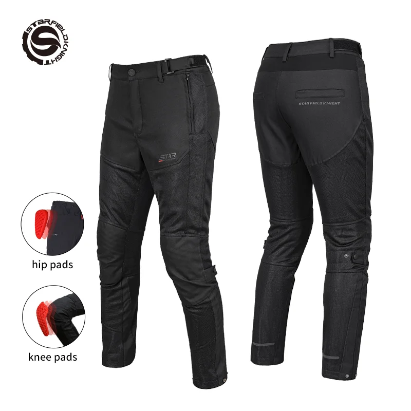 Star Field Knight Summer Motorcycle Pants Moto Cycling Protective Gear Motocross - £86.34 GBP