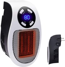 500W Space heater, Wall Outlet Electric Space Heate w/Adjustable Thermostat&amp;Time - £135.08 GBP