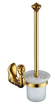 Gold color classic bathroom luxury beauty toilet Brush holder &amp; sets New - $79.09