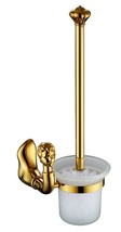 Gold color classic bathroom luxury beauty toilet Brush holder &amp; sets New - £62.67 GBP