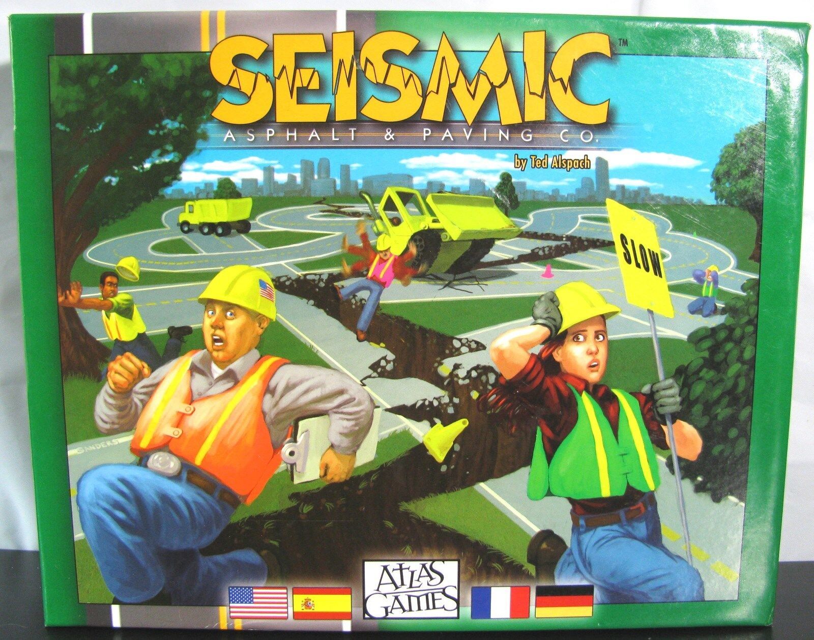 New Seismic Asphault & Paving Co Board Game Strategy Road Building Atlas Games  - $14.80