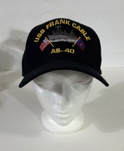 The Corps USS Frank Cable AS-40 Logo Blue Adjustable Baseball Cap Hat - $47.45