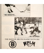 1986 WPLM Radio Station Boston Bruins Advertisement Vintage Massachusett... - $29.99