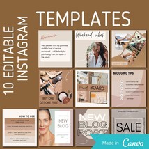 10 Beautiful, and customizable Instagram post templates - Canva - £1.41 GBP