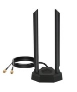 Dual Band Wifi Antenna 8Dbi 2.4Ghz 5Ghz 5.8GhzMagnetic Base Rp-Sma Adapt... - $28.99