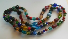 Multi-color Glass Trade Beads 34&quot; - £261.78 GBP