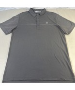 Travis Mathew Shirt Men Medium Gray Short Sleeve Golf Polo Embroidery Ad... - $474.96 MXN