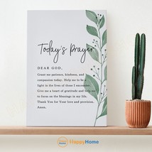 Today&#39;s Prayer Wall Art Daily Prayer Bible Verse Scripture Christian Decor -P993 - £19.70 GBP+