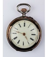 *Antique Remontoir Cylindre 10 Rubis 0,800 Silver Ladies Pocket Watch Runs - $134.80