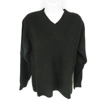 Nine West Women&#39;s V-Neck Ribbed Black Sweater Large NWT $49 - £11.84 GBP