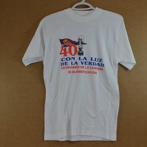 Con La Luz De La Verdad 40 Aniversario T-Shirt Men&#39;s S Gallo Cuba Literacy - £13.95 GBP
