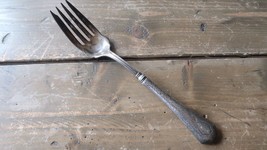 Antique George K Webster Sterling Silver Hollow Handle Cold Meat Fork 8.75&quot; - £31.47 GBP