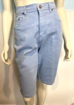 Bill Blass Light Blue Stretch Denim Bermuda Shorts Size 8 - $23.74