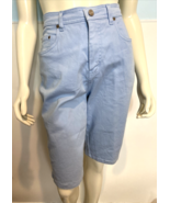 Bill Blass Light Blue Stretch Denim Bermuda Shorts Size 8 - $32.57 CAD