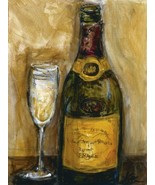 French Champagne by Nicole Etienne Still Life On Stretched Canvas Museum Wrap - $259.00