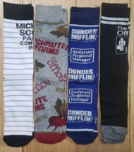 The Office Men&#39;s Dunder Mifflin Michael Scott 4 Pack Bundle Socks Size 8-12 NEW - £8.06 GBP