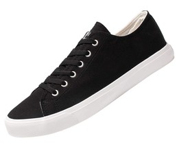 Fear0 Unisex True to Size Black White Tennis Casual Canvas Sneakers Shoe... - £19.18 GBP